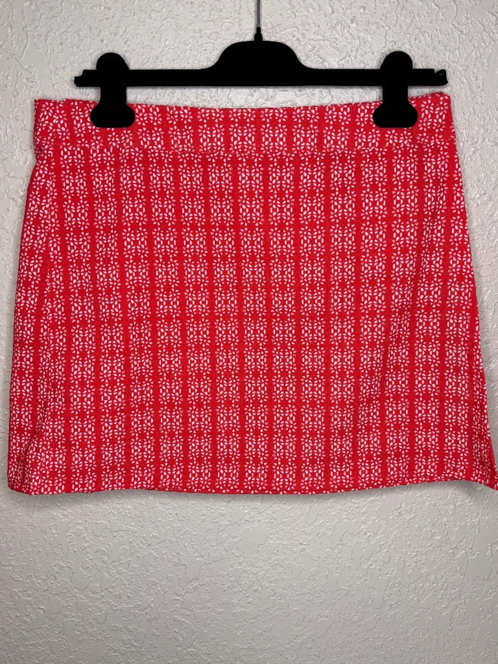 Ripskirt Hawaii Orange White Mosaic Print Wrap Style Skirt Women's Size M